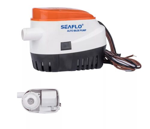Univerzális Fenékszivattyú AUTOMATA úszókapcsolóval 37l/perc 12V SEAFLO 06